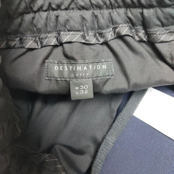J Crew Destination Pants Mens 30x32 Navy Blue Stretch Dress Tapered Travel Work - Picture 9 of 14